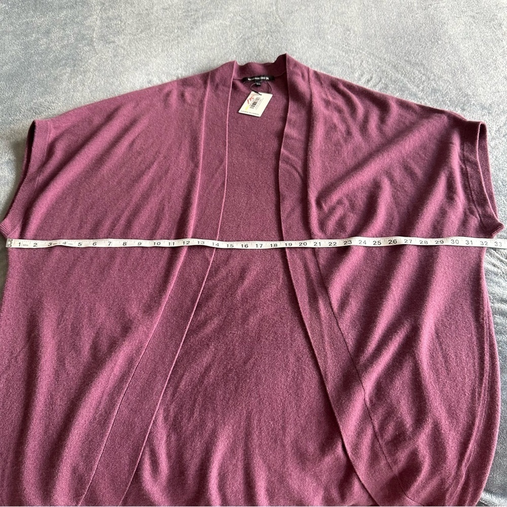NWT KATHRYN McCARRON Isabel Cashmere Poncho Purple Size OS - Picture 11 of 12